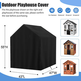 Tonhui all-weather playhouse protection covering sun, rain, and dust
