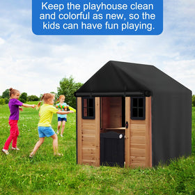 Tonhui easy-clean, tear-resistant playhouse cover maintains like-new look