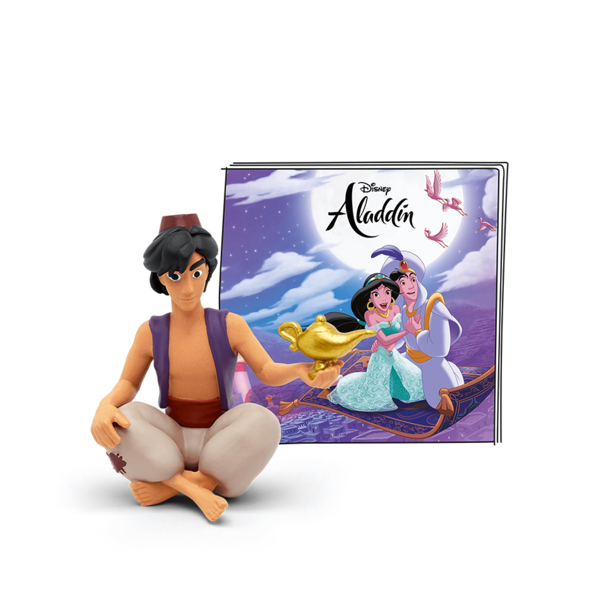 Tonies Aladdin figurine on a Toniebox boosts screen-free imaginative play.