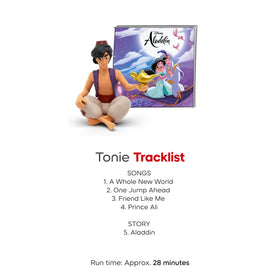 Packaging showcases Disney magic and Aladdin for playtime.