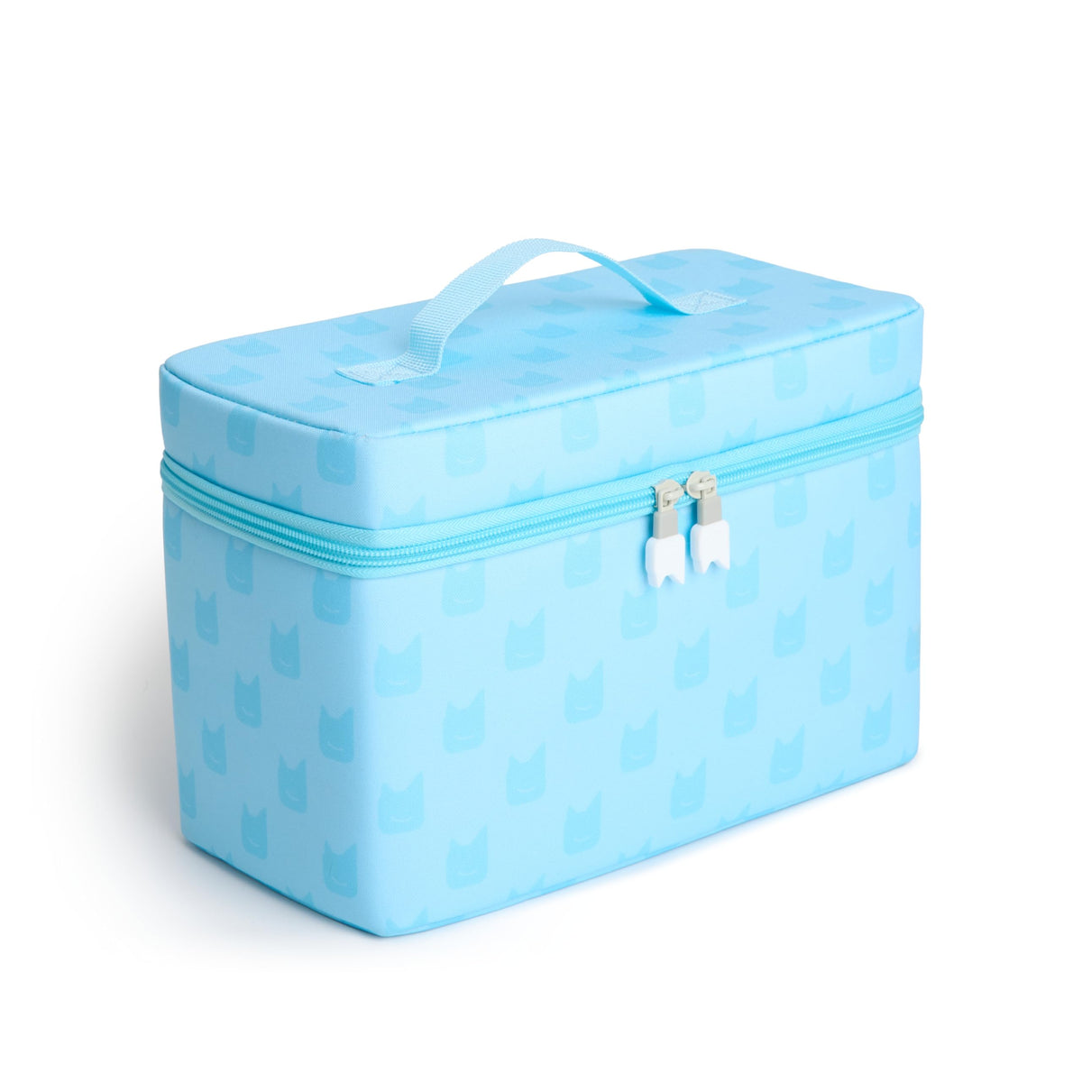 Tonies All-in-One Travel Bag sky blue front view organizes Toniebox and accessories.