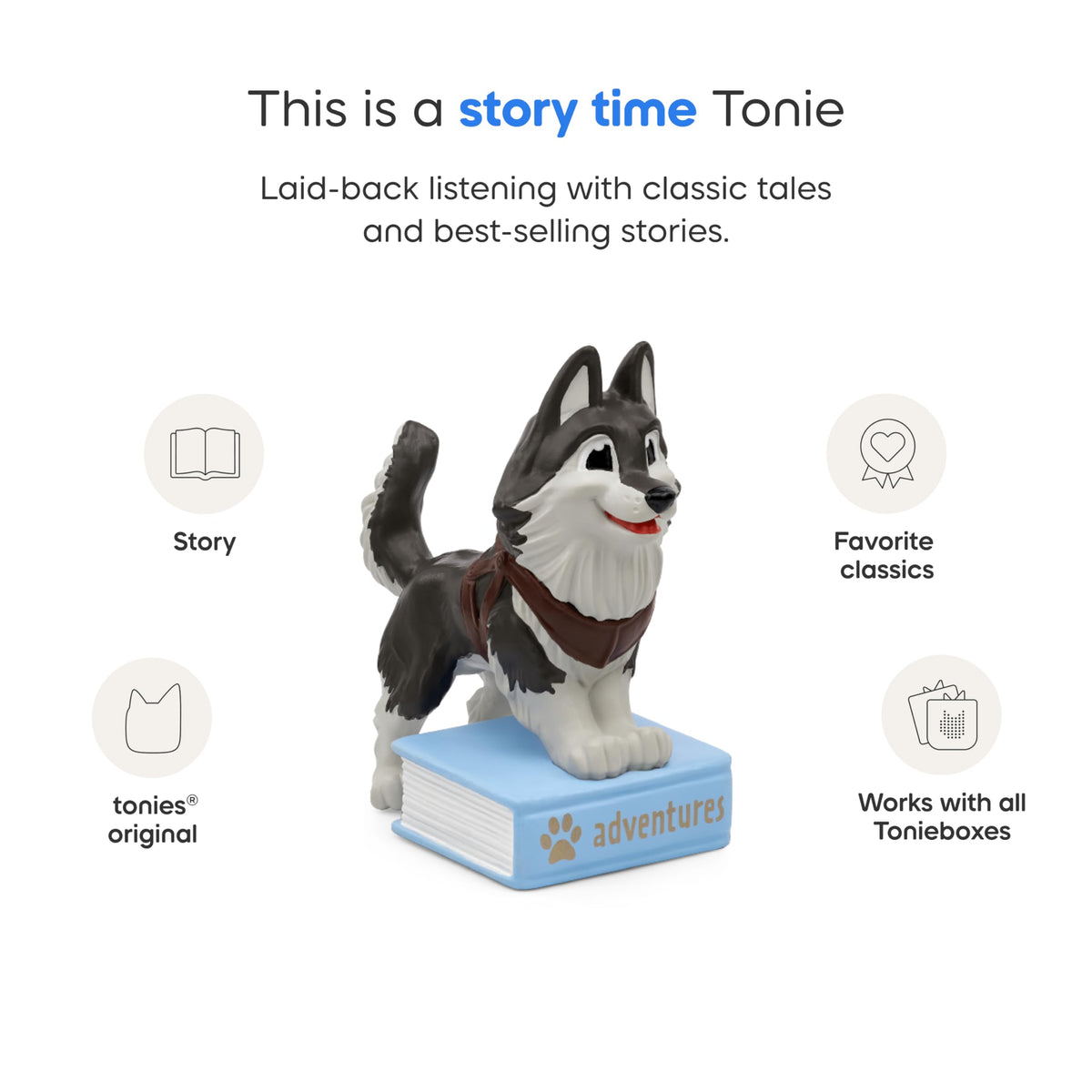 Tonies Animal Adventures Balto & Togo packaging display for gifting