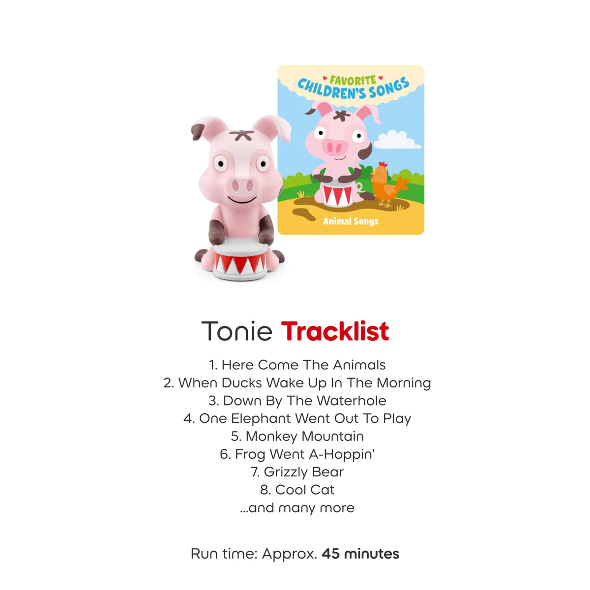 Tonies Animal Songs figurine features habitat visuals that spark curiosity.