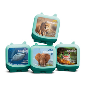 Tonies Animal World Clever Set cover art inviting screen-free adventures for curious kids.