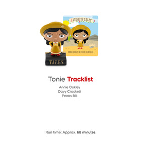 Tonies Annie Oakley track listing image highlights three tales