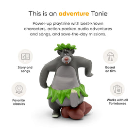 Tonies Baloo tracklist visual showing four songs and one story included.