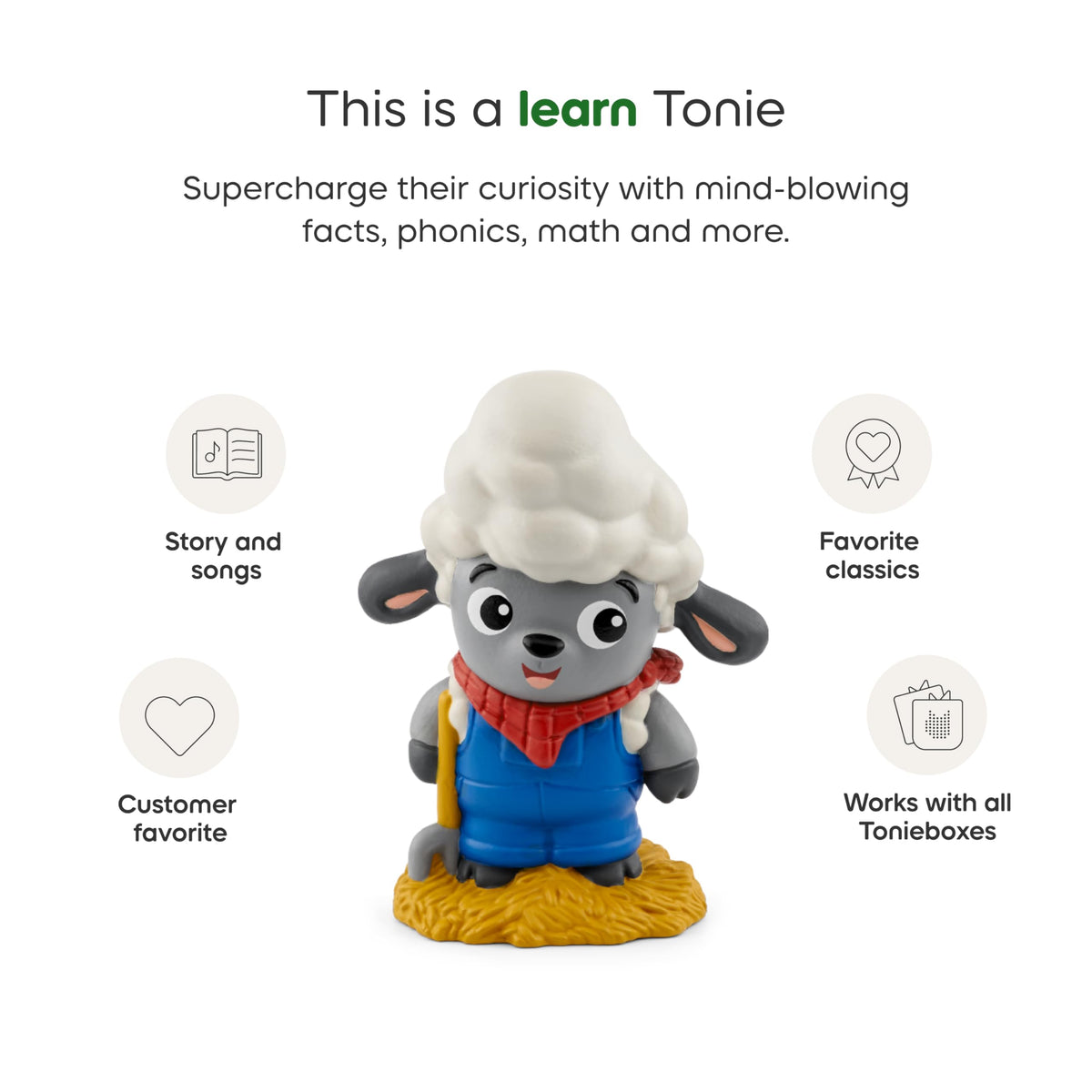 Tonies barnyard animals image supports exploration of animals and natural world.