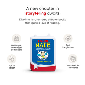 Tonies Big Nate class project scene, great for car trips and after-school listening.