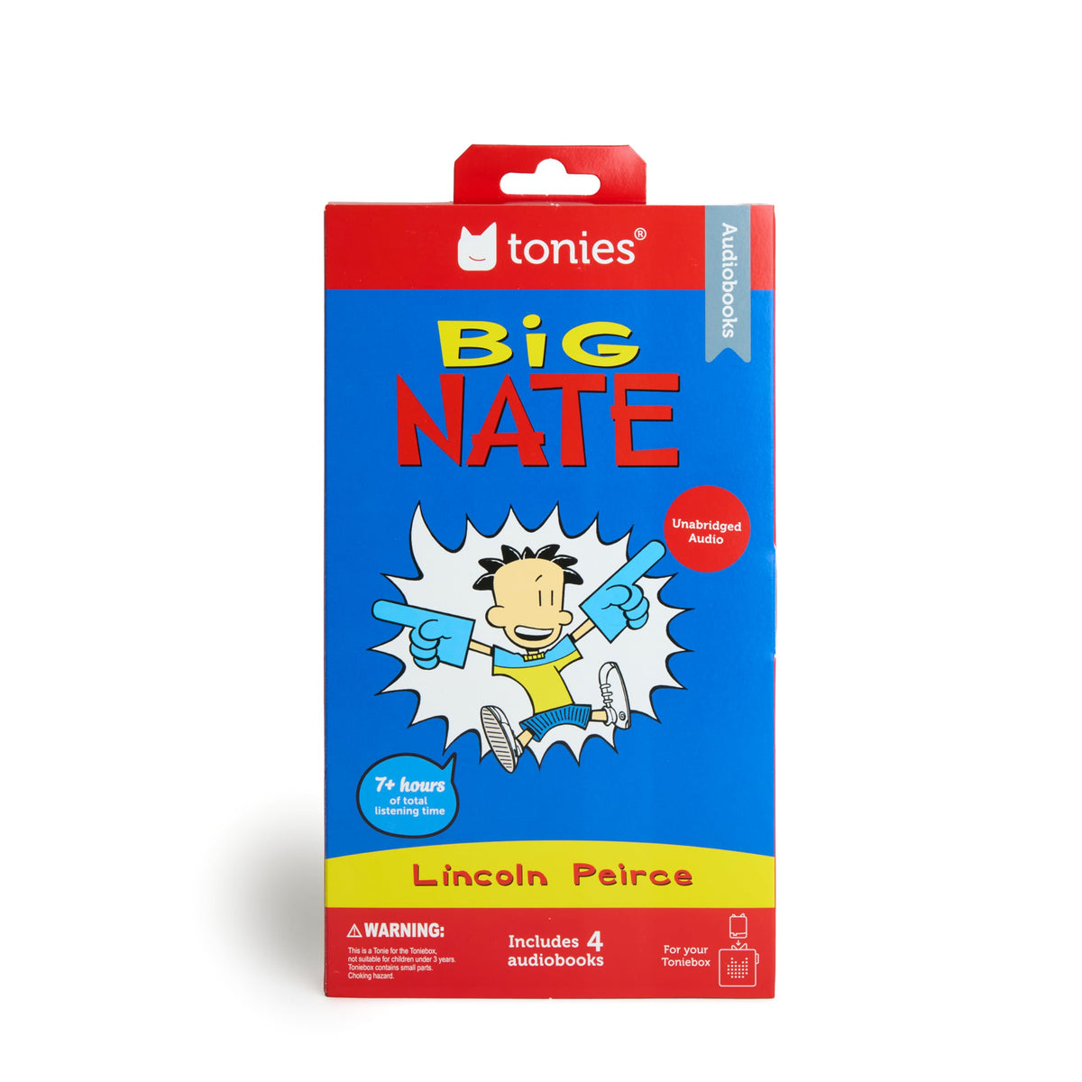 Tonies Big Nate spine art, easy to identify during storytelling time.