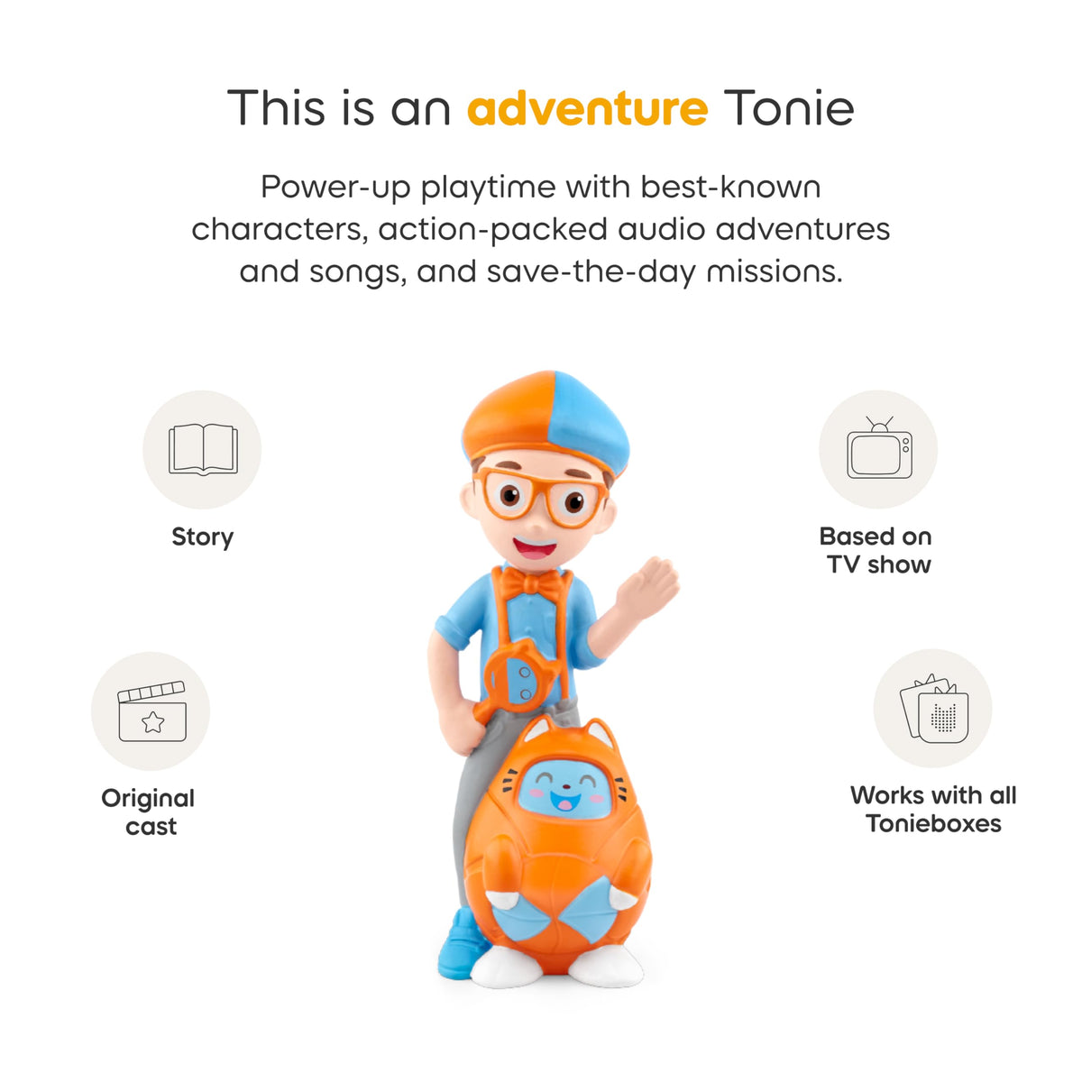 Tonies Blippi mobile in the savanna scene highlights animals and environments