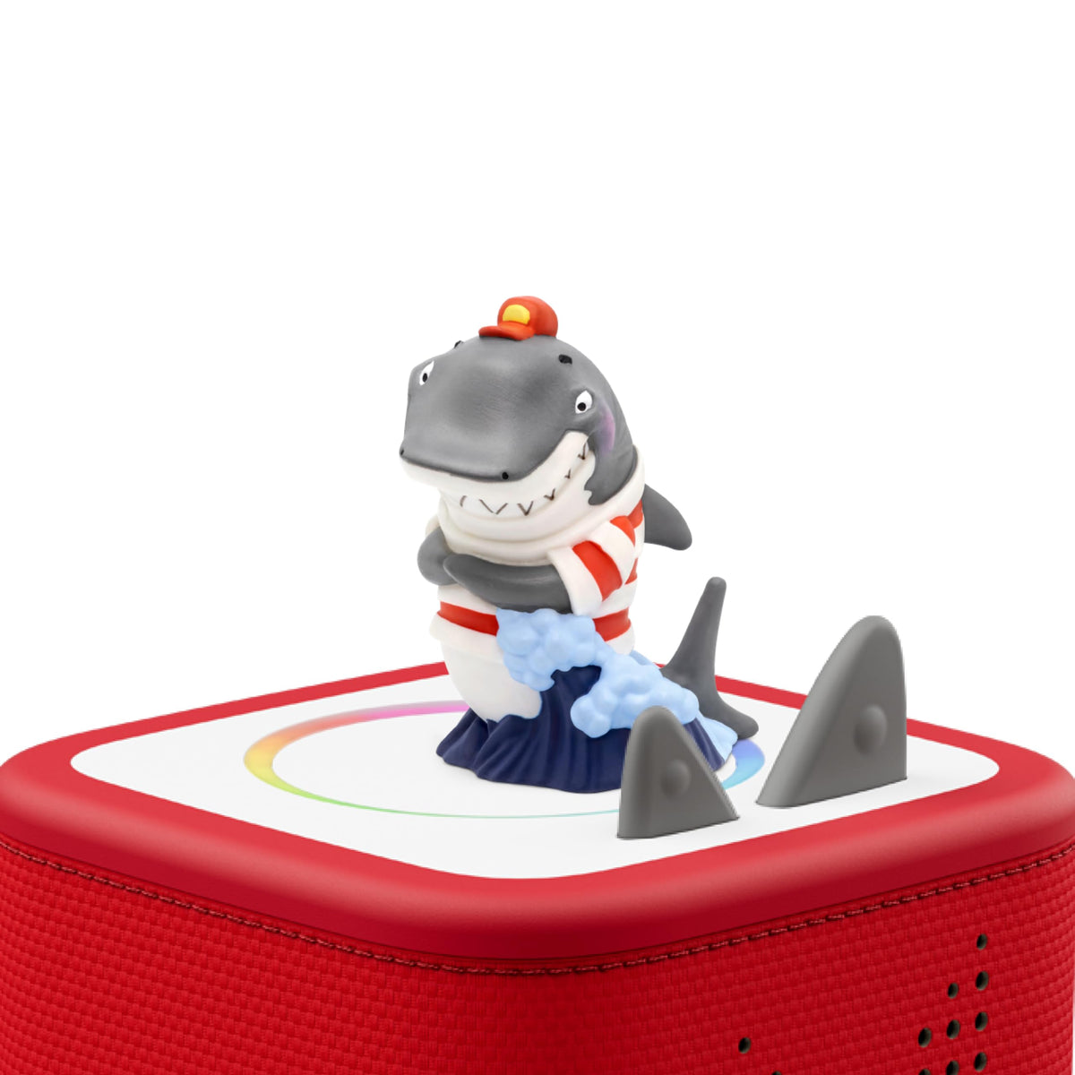 Tonies Clark the Shark toy figure ready for playtime, encouraging interactive storytelling at home.