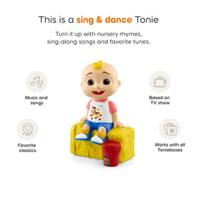 Tonies CoComelon Outdoor Adventures tracklist with 20 songs for learning moments
