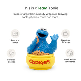Tonies Cookie Monster in a bedtime listening scene
