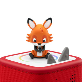 Tonies counting songs figurine shown with Toniebox for interactive listening.