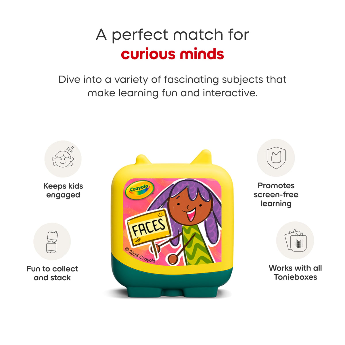 Tonies Crayola Art Adventures Faces focuses on expressive facial features