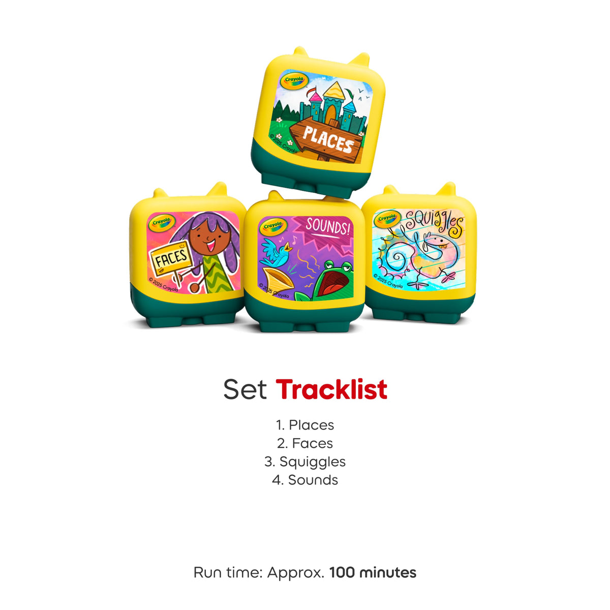 Tonies Crayola Art Adventures Sounds depicts motion lines for lively art