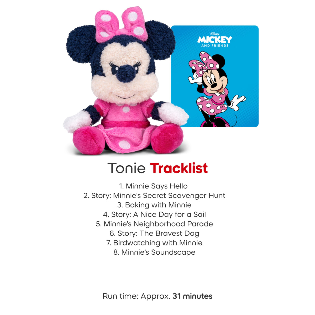 Tonies Minnie Mouse with Toniebox ready for audio storytelling.