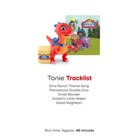 Tonies Dino Ranch Blitz kid using Toniebox for screen-free fun