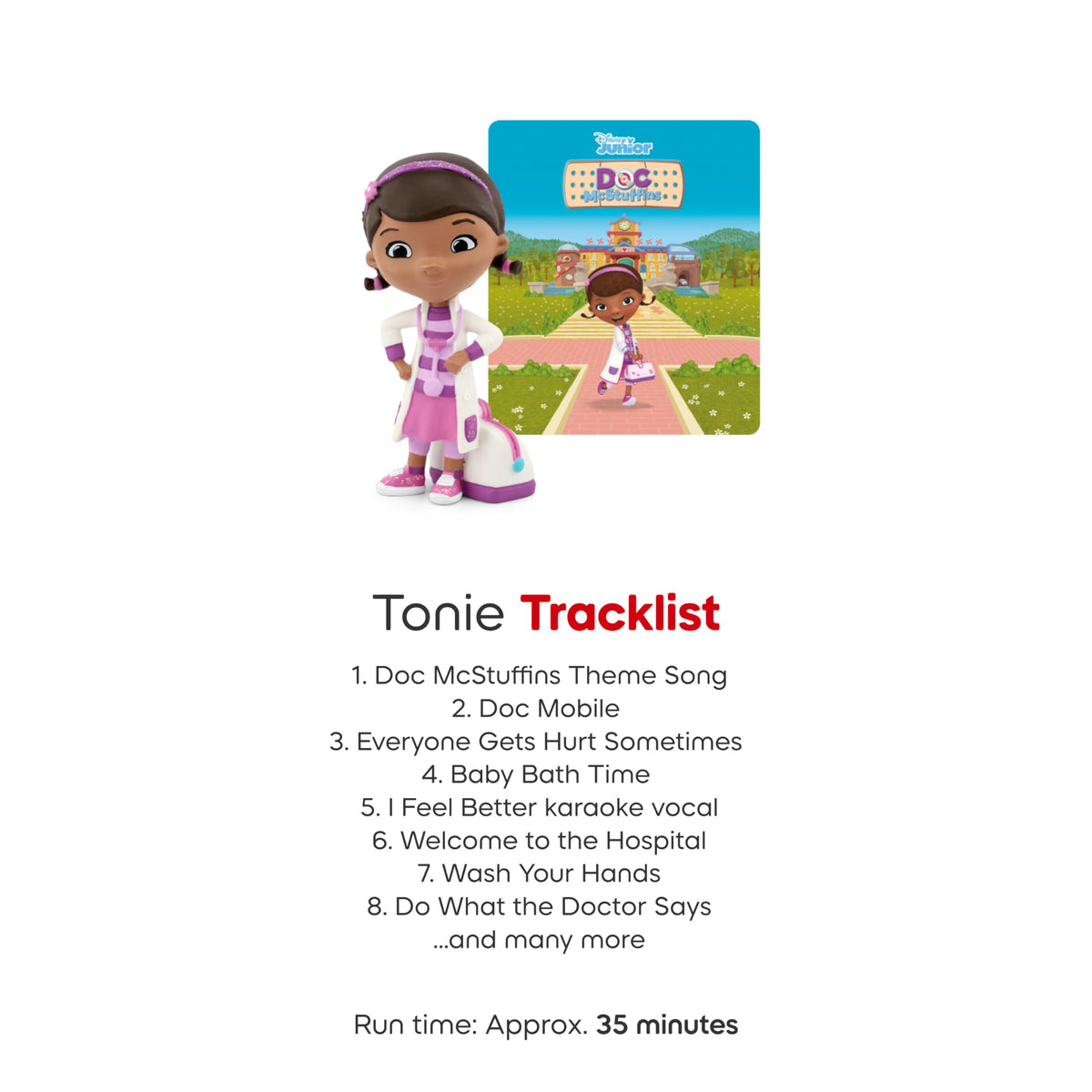 Tonies Doc McStuffins child using the figure for pretend play.