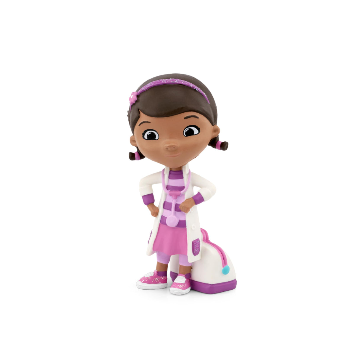 Tonies Doc McStuffins packaging shows included content and age suitability.