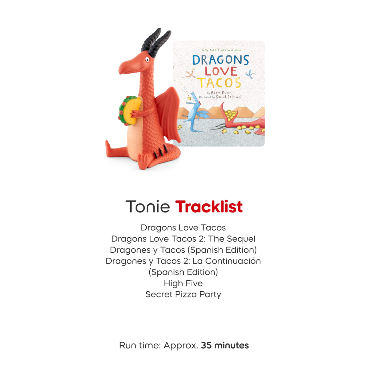 Tonies Dragons Love Tacos take-along image portable setup for travel and on-the-go stories