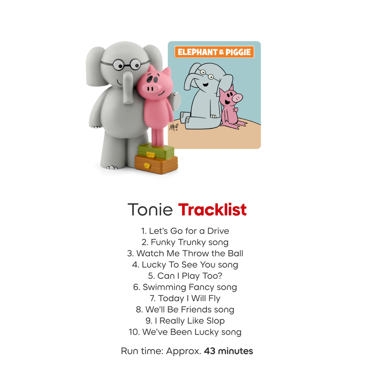 Tonies Elephant Piggie on child desk enables calm imaginative play