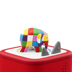 Tonies Elmer patchwork elephant detail with colorful design that engages early learners