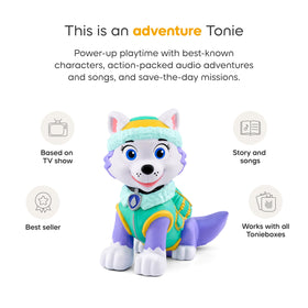 Tonies Everest soft pup figure close-up for tactile early play