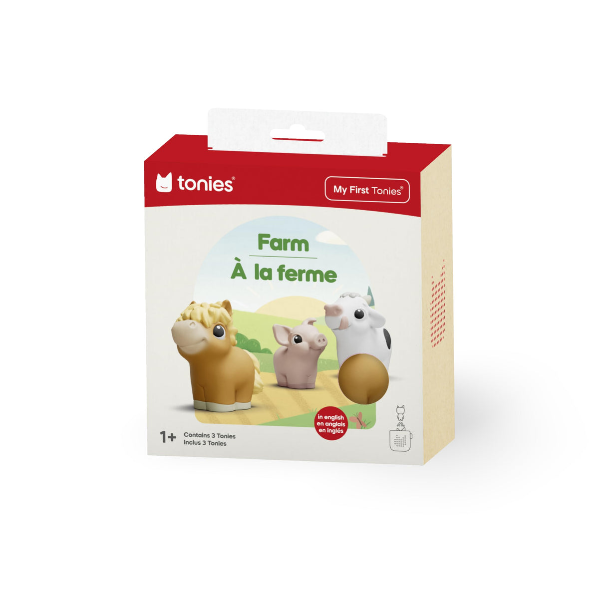 Tonies farm set with easy-clean design.