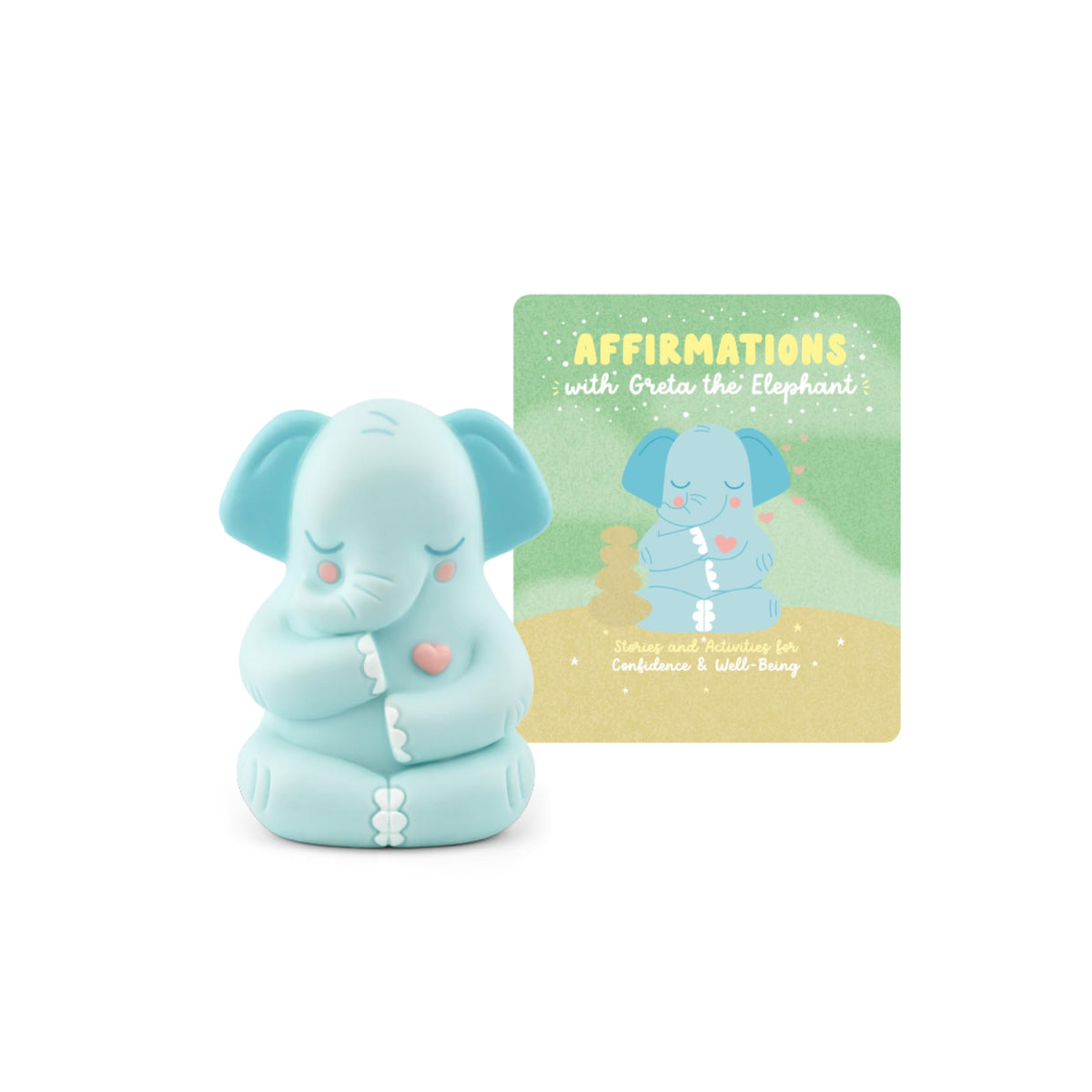 Tonies Greta the Elephant figurine ready to spark confidence through guided affirmations.