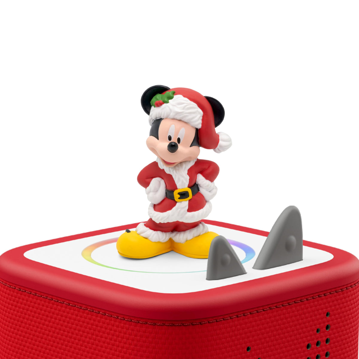 Tonies Holiday Mickey packaging shows festive Disney Christmas themes for kids