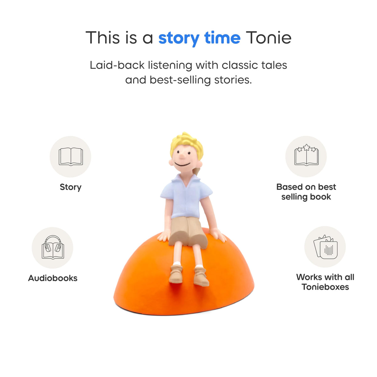 Tonies James giant peach packaging offers a compact gift-ready box