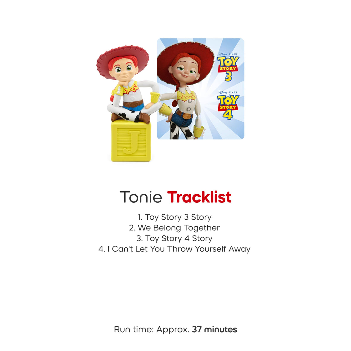 Tonies Jessie story and song tracklist enhances calm, focused playtimes.