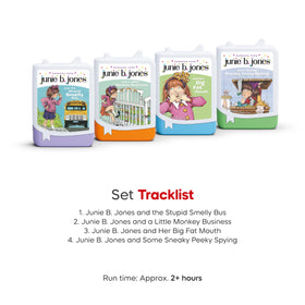 Tonies Junie B Jones 4-pack spy mission illustration for bedtime listening.