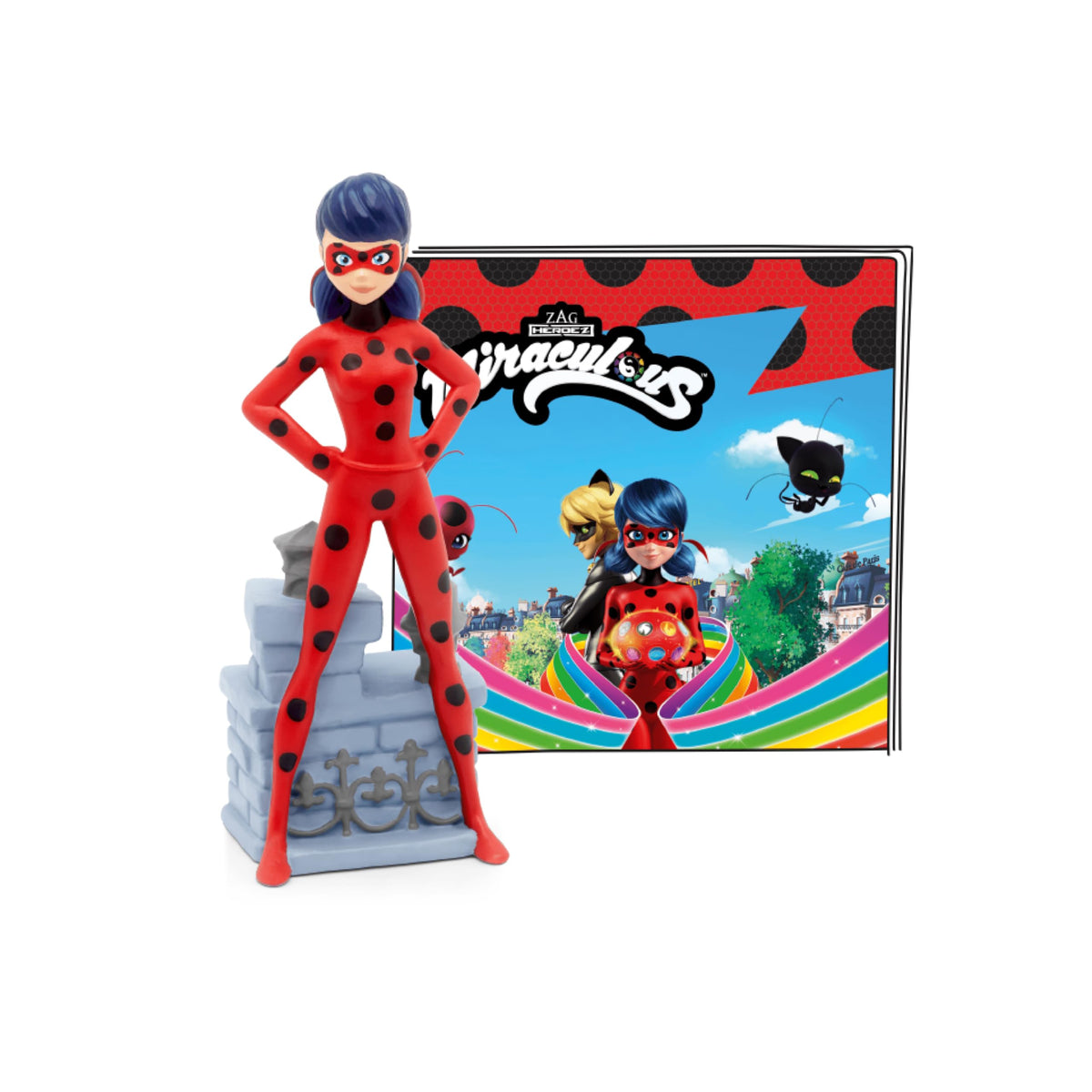 Tonies Ladybug Miraculous figurine front view promotes imaginative storytelling with the Toniebox.