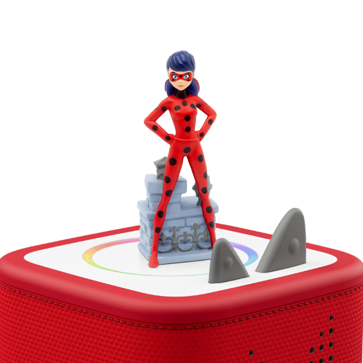 Tonies Ladybug Miraculous figurine side view ideal for compact display and easy handling.