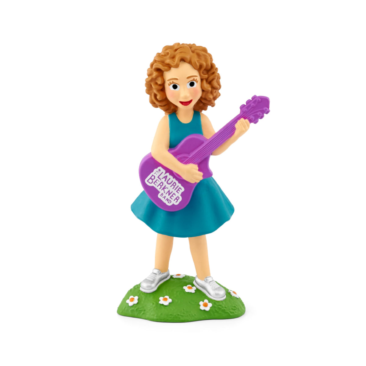 Laurie Berkner 2 with Toniebox ready for a listening session.