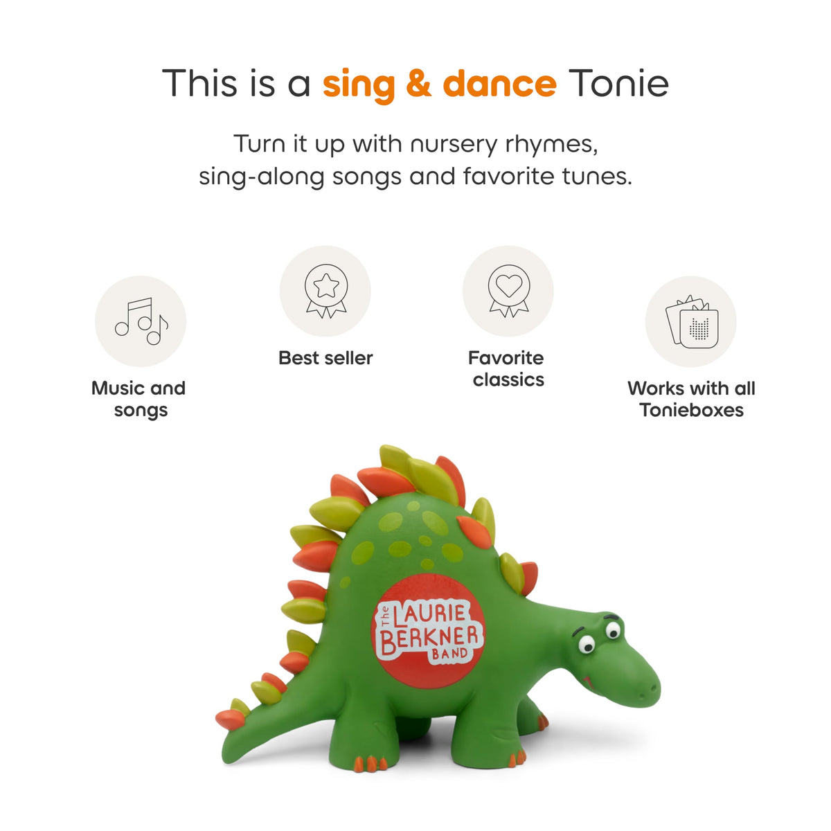 Tonies Laurie Berkner dinosaur march visual inspires movement and rhythm.