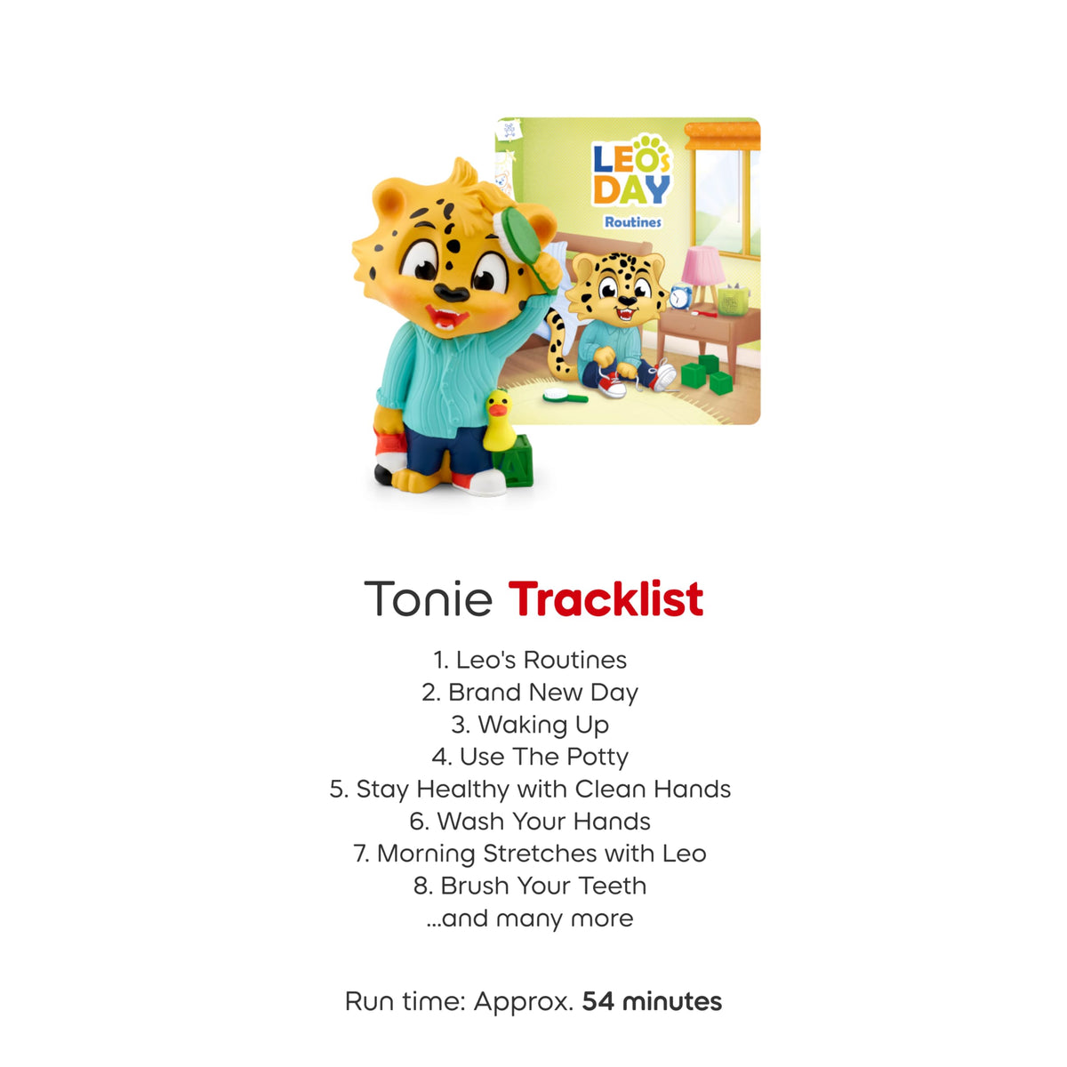 Tonies Leo's Day bedtime scene supporting gentle wind-down before sleep.
