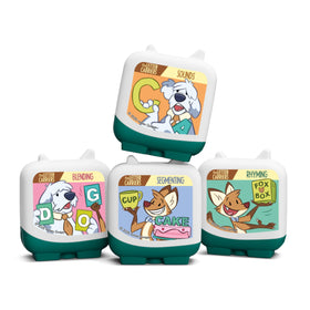 Tonies The Letter Carriers Clever Set box front highlights four Tonies for early literacy fun.