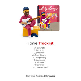 Tonies Lucky Diaz figurine close-up, highlighting vibrant colors and durable design.