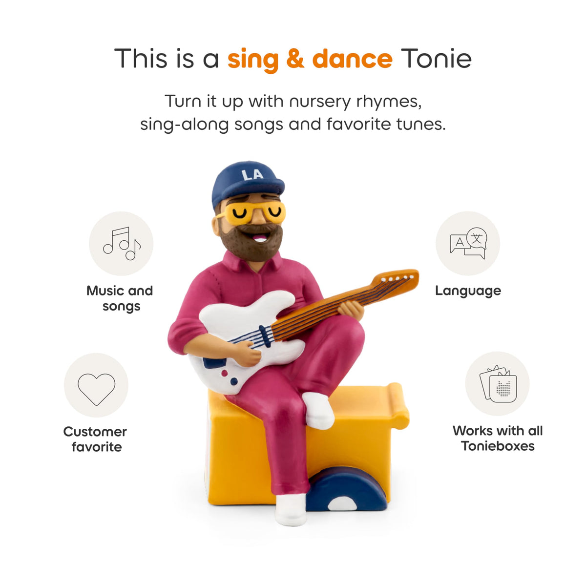 Tonies Lucky Diaz figurine on Toniebox, ready for tap-to-play storytelling.