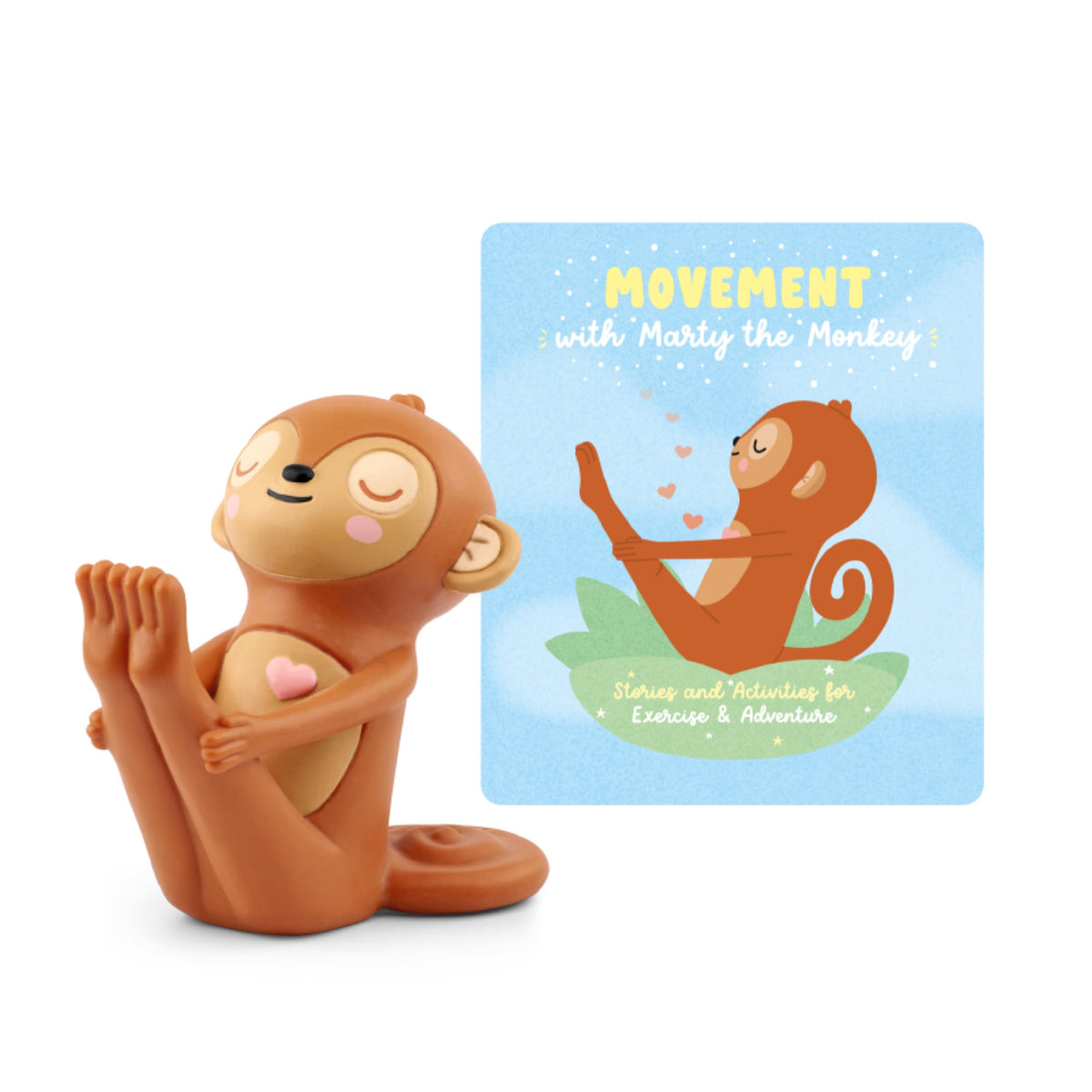Tonies Marty Movement Monkey toy guiding kids through energetic movement and mindful play