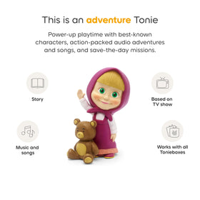 Tonies Masha & The Bear characters and accessories; great setup for classroom storytelling.