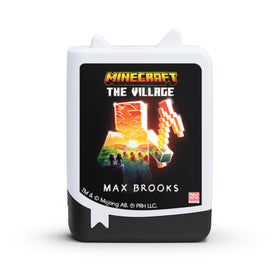 Tonies Minecraft Village illustration emphasizes bravery and discovery during a journey.