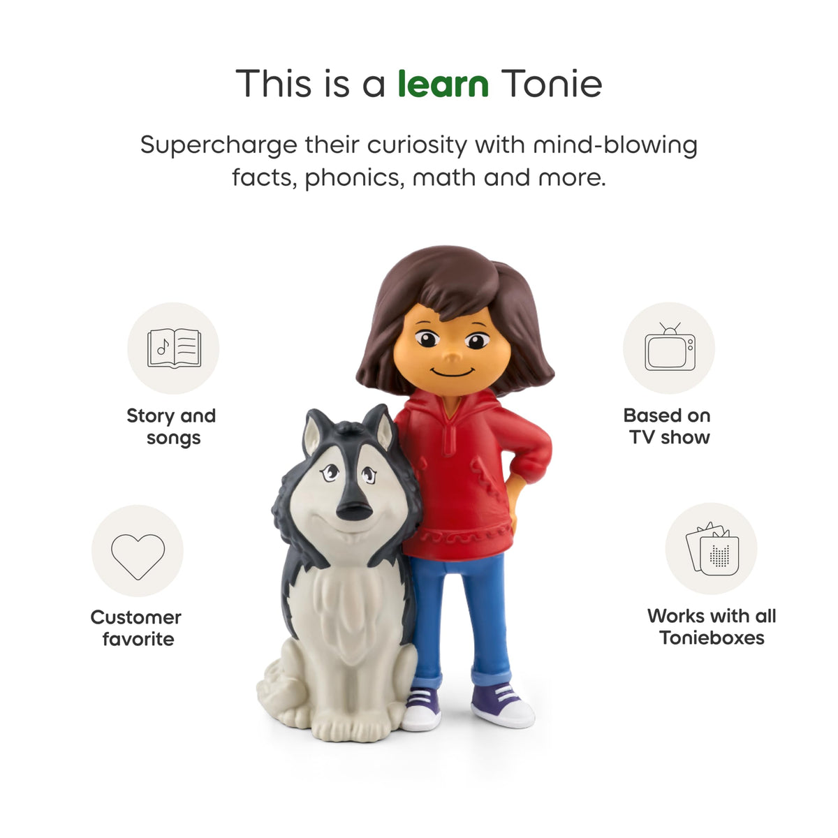 Tonies Molly denali on Toniebox during screen-free play