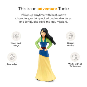 Tonies Mulan costume detail highlighting authentic attire and design.