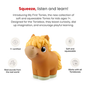 Tonies My First Farm horse soft toy for imaginative play.
