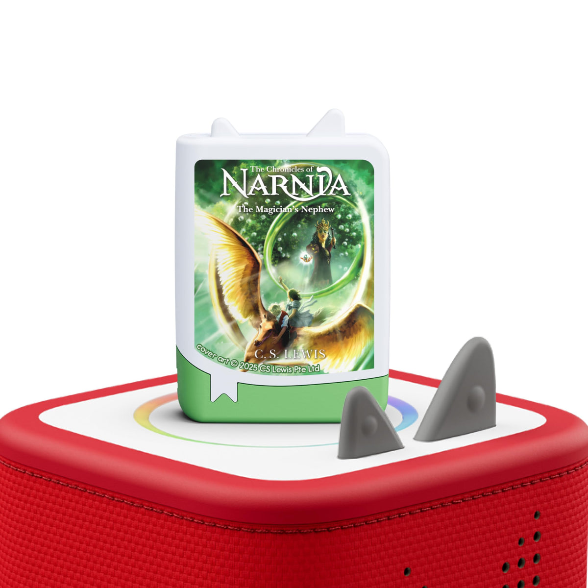 Tonies Narnia 4-pack collection on shelf, ready for storytelling evenings.
