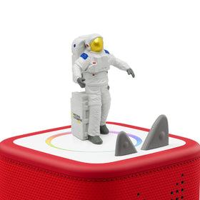 Tonies National Geographic Astronaut figurine closeup highlights kid-friendly design and detail.